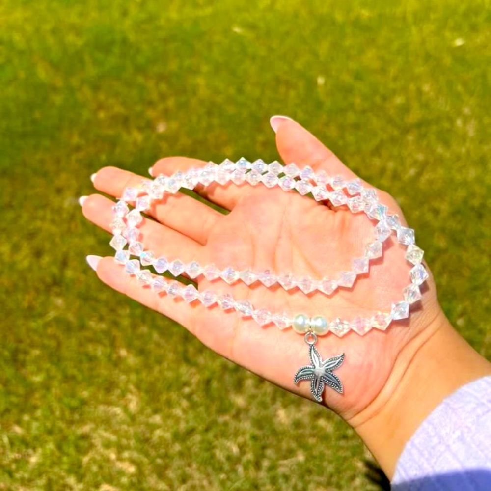 Star fish set Necklace , Bracelet, and Ring Handmade perfect beach vides🏝 - Picture 2 of 3